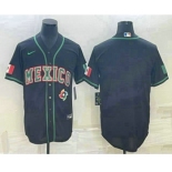 Men's Mexico Baseball Blank 2023 Black World Baseball Classic Stitched Jersey