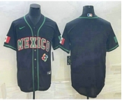 Men's Mexico Baseball Blank 2023 Black World Baseball Classic Stitched Jersey