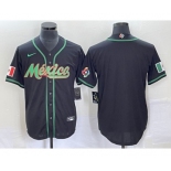 Men's Mexico Baseball Blank NEW 2023 Black World Classic Stitched Jersey