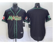 Men's Mexico Baseball Blank NEW 2023 Black World Classic Stitched Jersey