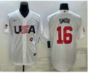 Men's USA Baseball #16 Will Smith 2023 White World Baseball Classic Stitched Jerseys