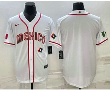 Men's USA Baseball Blank 2023 White World Classic Stitched Jersey