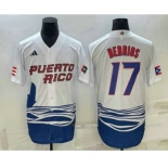 Men's Puerto Rico Baseball #17 Jose Berrios 2023 White World Baseball Classic Stitched Jerseys