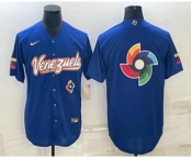 Men's Venezuela Baseball 2023 Royal World Big Logo With Patch Classic Stitched Jerseys