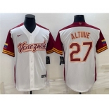 Men's Venezuela Baseball #27 José Altuve 2023 White World Baseball Classic Stitched Jersey