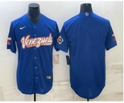 Men's Venezuela Baseball Blank 2023 Royal World Classic Stitched Jersey