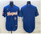 Men's Venezuela Baseball Blank 2023 Royal World Classic Stitched Jerseys