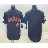 Men's Japan Baseball Blank 2023 Black World Classic Stitched Jersey