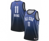 Men's 2023 All-Star #11 Kyrie Irving Blue Game Swingman Stitched Basketball Jersey