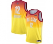 Men's 2023 All-Star #12 Ja Morant Orange Game Swingman Stitched Basketball Jersey