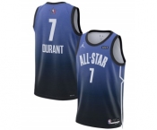 Men's 2023 All-Star #7 Kevin Durant Blue Game Swingman Stitched Basketball Jersey