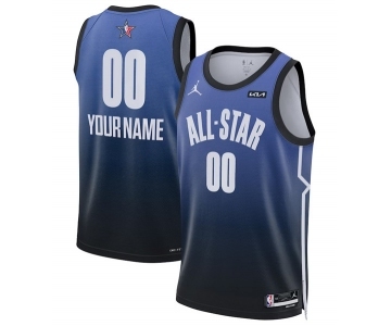 Men's 2023 All-Star Active Player Custom Blue Game Swingman Stitched Basketball Jersey