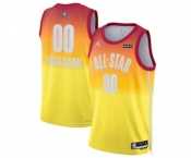 Men's 2023 All-Star Active Player Custom Orange Game Swingman Stitched Basketball Jersey