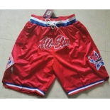 1991 All-Star West Shorts (Red) JUST DON By Mitchell & Ness