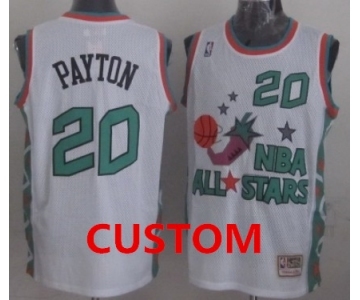 Custom NBA 1996 All-Star White Swingman Throwback Jersey