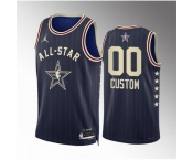 Men 2024 All Star Active Player Custom Blue Game Swingman Stitched Basketball Jersey