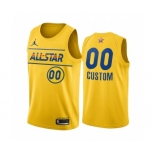 Men's Nike Personalized Jordan Brand Gold 2021 NBA All-Star Game Swingman Finished Jersey