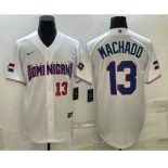 Men's Dominican Republic Baseball #13 Manny Machado Number 2023 White World Baseball Classic Stitched Jerseys