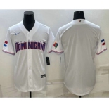 Men's Dominican Republic Baseball 2023 White World Baseball With Patch Classic Stitched Jersey