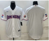 Men's Dominican Republic Baseball 2023 White World Baseball With Patch Classic Stitched Jersey