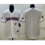 Men's Dominican Republic Baseball 2023 White World Baseball With Patch Classic Stitched Jerseys