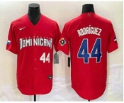 Men's Dominican Republic Baseball #44 Julio Rodriguez Number 2023 Red World Classic Stitched Jerseys