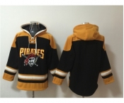 Men's Pittsburgh Pirates Blank Ageless Must-Have Lace-Up Pullover Hoodie