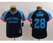 Youth Philadelphia Phillies #28 Alec Bohm Navy 2024 All Star Limited Stitched Jersey