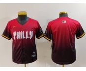 Youth Philadelphia Phillies Blank Red 2024 City Connect Limited Jersey