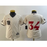 Women's Texas Rangers #34 Nolan Ryan Cream 2023 City Connect Stitched Baseball Jersey