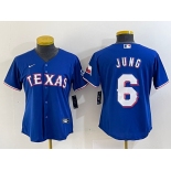 Women's Texas Rangers #6 Josh Jung Blue Stitched MLB Cool Base Nike Jersey