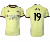 Arsenal F.C #19 Nicolas Pépé Away Soccer Jersey2