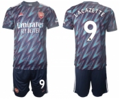 Arsenal F.C #9 Lacazette Away Soccer Jersey with Shorts4