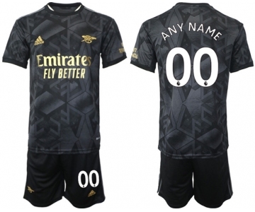 Men's Arsenal F.C Custom 2023 Black Away Soccer Jersey Suit