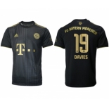 Men's FC Bayern München #19 Alphonso Davies Black Away Soccer Jersey1