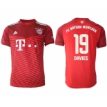 Men's FC Bayern München #19 Alphonso Davies Red Home Soccer Jersey