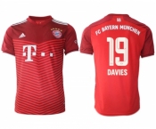 Men's FC Bayern München #19 Alphonso Davies Red Home Soccer Jersey