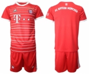 Men's FC Bayern München Blank 22-23 Red Home Soccer Jersey Suit