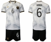 Men's Germany #6 Kimmich White Home Soccer Jersey Suit