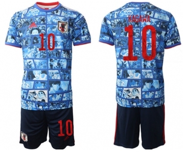 Men's Japan #10 Kagawa Blue Home Soccer Jersey Suit