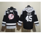 Men's New York Yankees #45 Gerrit Cole Black-Grey Ageless Must-Have Lace-Up Pullover Hoodie