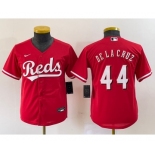 Youth Cincinnati Reds #44 Elly De La Cruz Red Cool Base Stitched Baseball Jersey2