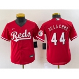 Youth Cincinnati Reds #44 Elly De La Cruz Red Cool Base Stitched Baseball Jersey