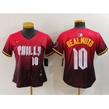 Women's Philadelphia Phillies #10 JT Realmuto Number Red 2024 City Connect Limited Jerseys