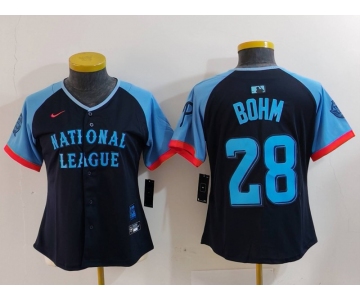 Women's Philadelphia Phillies #28 Alec Bohm Navy 2024 All Star Limited Stitched Jersey