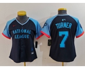 Women's Philadelphia Phillies #7 Trea Turner Navy 2024 All Star Limited Stitched Jersey