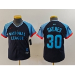 Youth Pittsburgh Pirates #30 Paul Skenes Navy 2024 All Star Limited Stitched Jersey