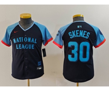 Youth Pittsburgh Pirates #30 Paul Skenes Navy 2024 All Star Limited Stitched Jersey