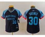 Youth Pittsburgh Pirates #30 Paul Skenes Number Navy 2024 All Star Limited Stitched Jerseys