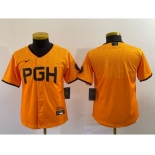 Youth Pittsburgh Pirates Blank Yellow 2023 City Connect Stitched Jersey